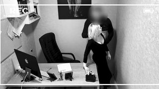 The boss fucks her secretary on the office table